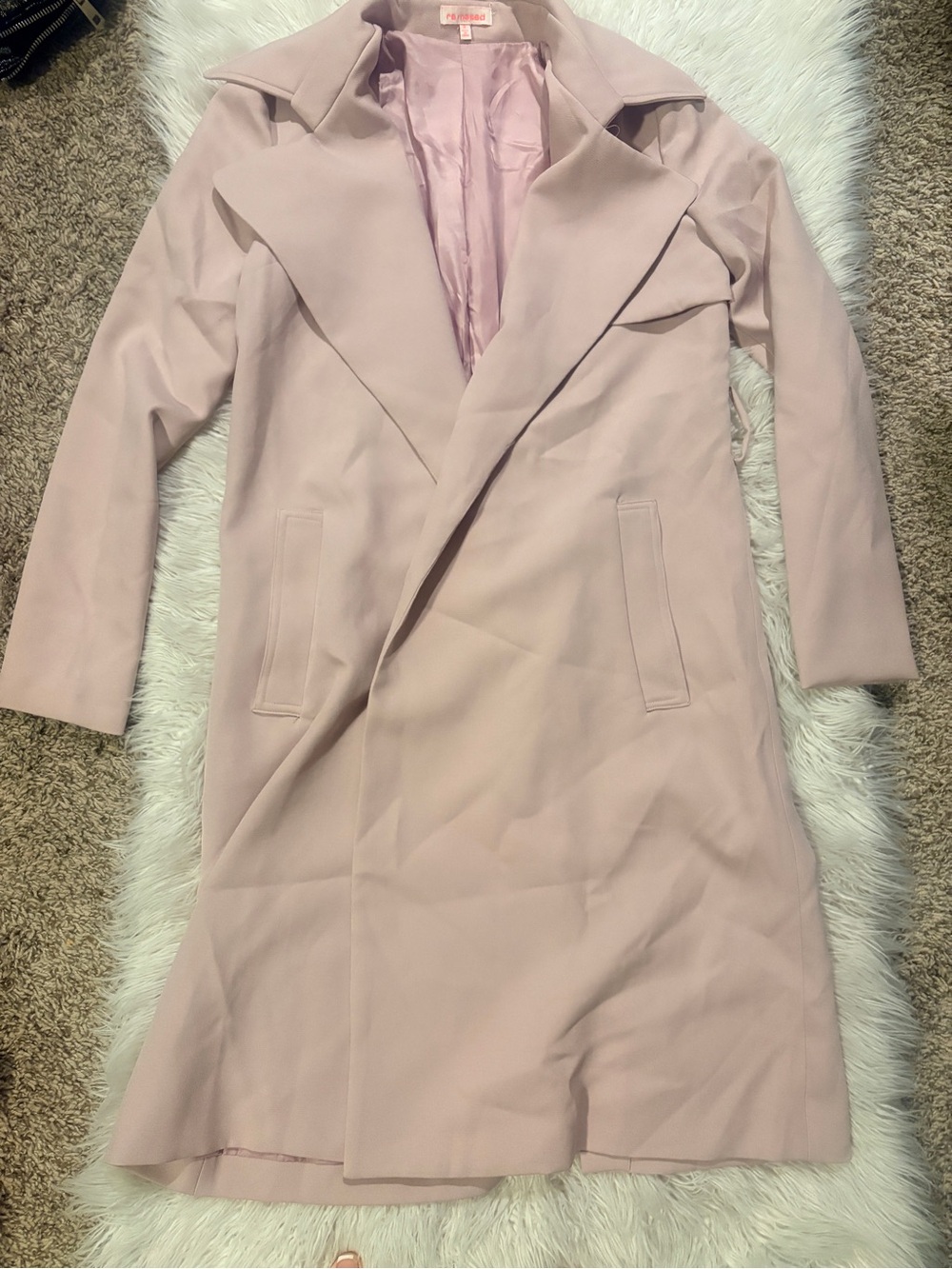 Lola Shoetique Blush Pink Trench Coat